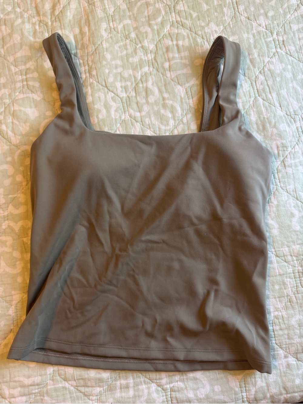Lululemon Wunder Under SmoothCover Tank Top - Warm Ash Gray 6